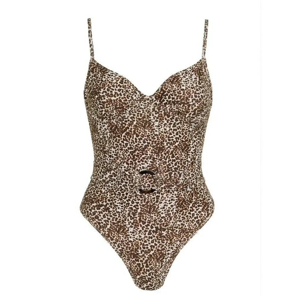 Faithfull The Brand -‎ 10/XL - Women's swim Amalfi One Piece Charlie Leopard 🐆